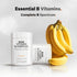 Codeage Raw Vitamin B-Complex Supplement - Essential B Vitamins with Probiotics, Digestive Enzymes, 2-Month Supply - 60