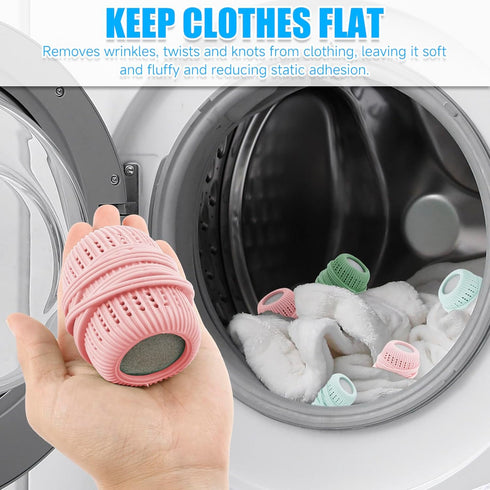 LUCKQUE 6Pcs Room(6pcs) Washing Machine Laundry Ball Fabric Softener Dispenser Balls for Washing Machine TPE Household