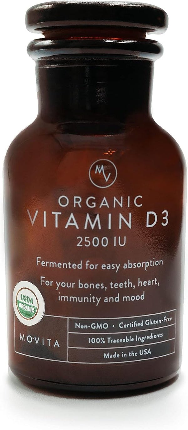 Movita Organic Vitamin D3 2500IU, Bottle