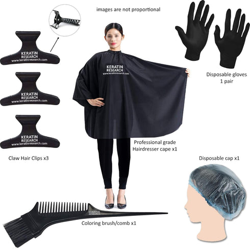 STARTER TOOL KIT for Brazilian Keratin Blowout Treatment, Hair Straightening & Coloring Tools Kit