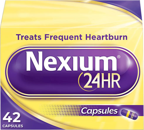 Nexium 24HR Acid Reducer, Heartburn Relief Capsules, 42 Count for All-Day and All-Night Protection