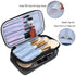 Teamoy Travel Makeup Brush Bag (up to 8.5") - Professional Cosmetic Organizer Case with Handle Strap, Black