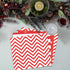 Disposable 2-ply Party Napkins, Striped Chevron Polka Dot Paper Napkins for Birthday, 60-Count, 13" x 13" Red