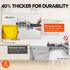 Vgo... 2-Pairs Reusable Household Gloves, Extra Thickness Rubber Dishwashing Gloves for Kitchen Cleaning and Gardening