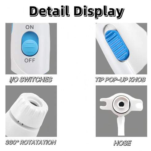 Replacement Hose and Handle Parts for Waterpik Water Flosser, Compatible with WP-100 WP-300 WP-660 WP-900 Series