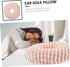 MAGICLULU Ear Hole Pillow for Elderly Nursing Portable Side Sleeping Pillow with Ear Hole Soft Memory Foam for Office