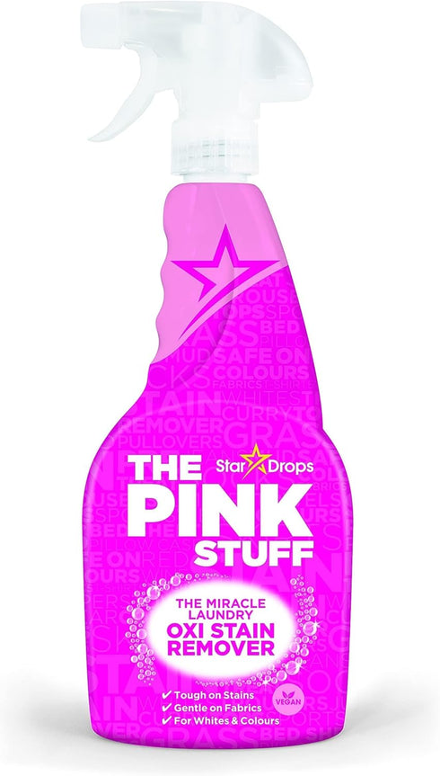 Stardrops The Pink Stuff Miracle Laundry Oxi Stain Remover Spray, 2-Pack Bundle for Laundry Stain Removal