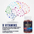 Brain Supplement for Memory & Focus | Nootropics for Concentration | 60 Gummies with B6, B12, Phosphatidylserine