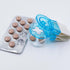Pills Taker 2pcs Tablet Puncher Pill Blister Package Opener, Gray x1 + Blue x1