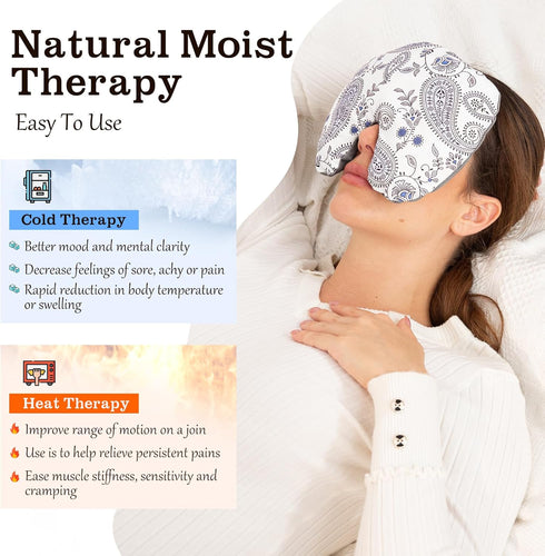 Hihealer Microwave Heating Pad - Reusable Moist Heat Pad for Cramps, Joints, and Neck Pain Relief