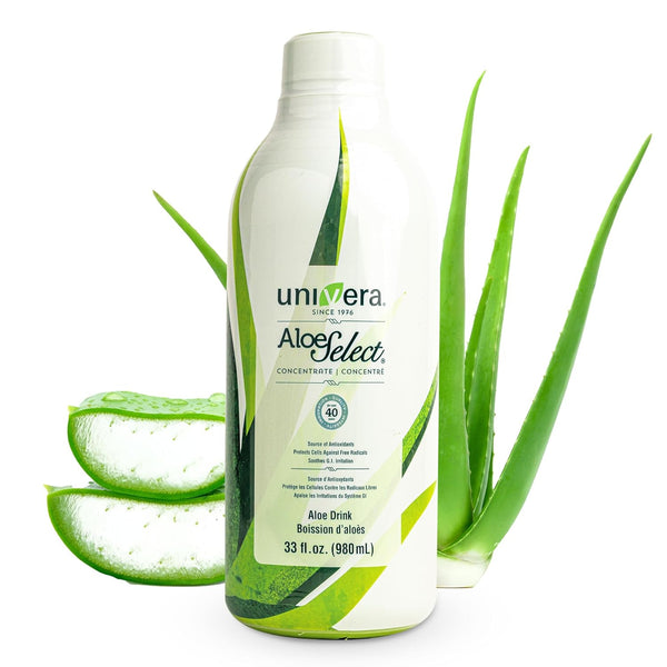 Univera Aloe Vera Juice - Organic Aloe Vera with 10% Polysaccharide Retention, Digestive Enzymes for Gut Health, Immune