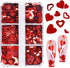 6 Grids Heart Nail Sequins 3D Holographic Nail Glitter Flakes for Valentine's Day Nail Decals for Women