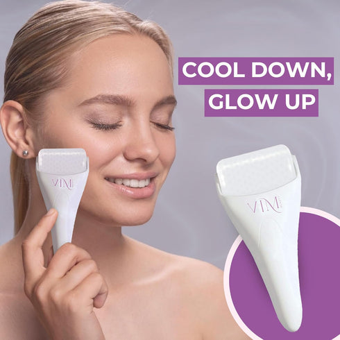 Skincare Ice Roller for Face - Facial Cold Massage Roller for Puffiness, Depuffing Eyes, Headaches, Muscle Pain, Skin Pores - Spa Accessories & Self Care Gift for Women, Daughter & Her Birthday