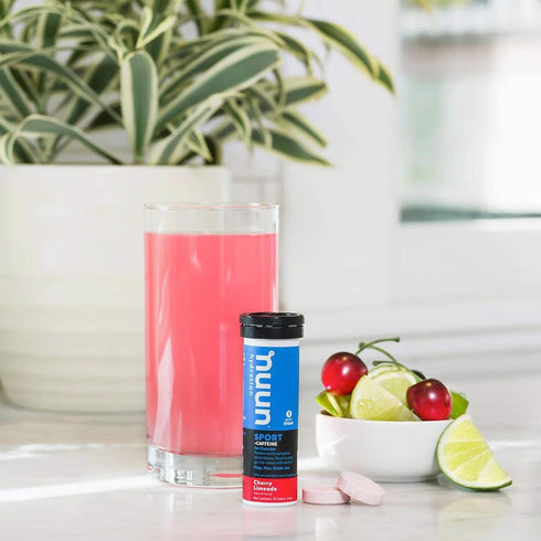 Nuun Energy: Cherry Limeade Electrolyte + Caffeine Tablets (3 Tubes of 10 Tabs)