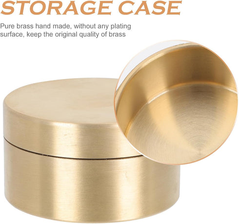 Medicine Pill Organizer for Purse, Metal Portable Pill Case, Waterproof Round Container for Travel, Jewelry Storage