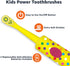 Amazon Basics Kids Toothbrush, Battery Powered, 2 Count, Yellow & Blue (Previously Solimo)