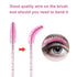 CHEFBEE 100PCS Disposable Eyelash Brush, Mascara Wands Makeup Brushes Applicators Kits for Eyelash Extensions and Eyebrow Brush with Container (Light Pink)
