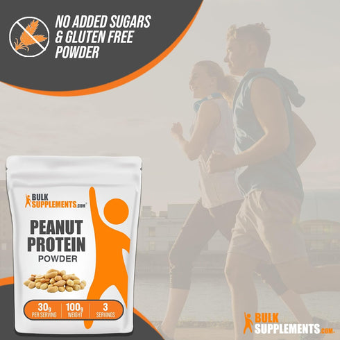 BulkSupplements.com Peanut Flour Protein Powder - Deffated Gluten Free Peanut Protein Flour, 30g per Serving
