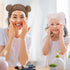 WHAVEL 2PCS Spa Headband, Cute Bear Ears Makeup Headband for Washing Face, Soft Facial Hair Band