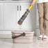 Self Wringing Twist Mop: Wet Mop for Floor Cleaning with 57" Long Handle for Home Office Kitchen (Gray)
