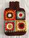 YDMZZB Crochet Hot Water Bottle Cover,Granny Square Crochet Pattern,2L Only Cover Bag (Rainbow
