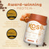 KOS Vegan Protein Powder - Salted Caramel Coffee, Low Carb Pea Protein Blend, Organic Plant Superfood, 15 Servings