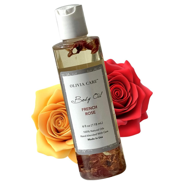 Olivia Care Body Oil, Natural Perfume Oil for Women, Hydrating After Bath Oil with Vitamin E, K & Omega