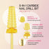 PANA Nail Carbide 5 in 1 Bit - Two Way Rotate for Acrylic or Hard Gel, 3/32" Shank, Double Coarse