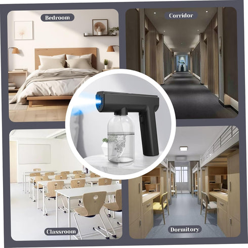 KUYYFDS 6 Disinfectant Fogger One-Touch Start Ultra-Fine Atomization Portable Mist Sprayer Enhanced Blue Light Lamp