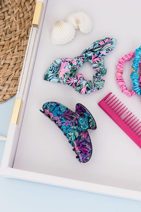 Lilly Pulitzer Colorful Hair Clip Claw, Medium Jaw Clip for Fine Thick Curly or Straight Hair, Cute Hair Clip
