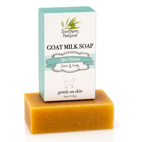 Southern Natural Goat Milk Soap Bar – Spa Fusion Essential Oil Blend for Dry, Sensitive Skin – All-Natural Face & Body