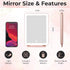 Portable Rechargeable Travel Makeup Vanity Mirror - Dimmable LED Lights, 3 Lighting Modes, Rose Gold