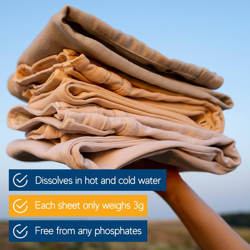 Free and Clear Laundry Detergent Sheets, 120 Loads, Unscented, Hypoallergenic, Liquidless