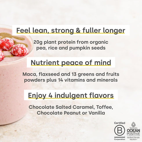 Form Superblend Protein, Vegan Protein Powder with Superfoods, Vitamins and Minerals, Chocolate Peanut