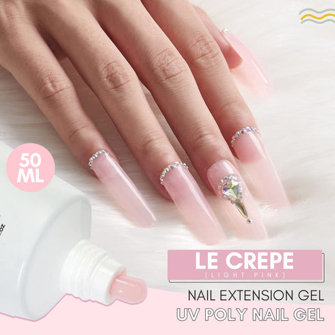 Makartt Poly Nail Gel: Light Pink, 50ML Builder for Extension, Strengthener, Hard Gels for Trendy DIY Manicure