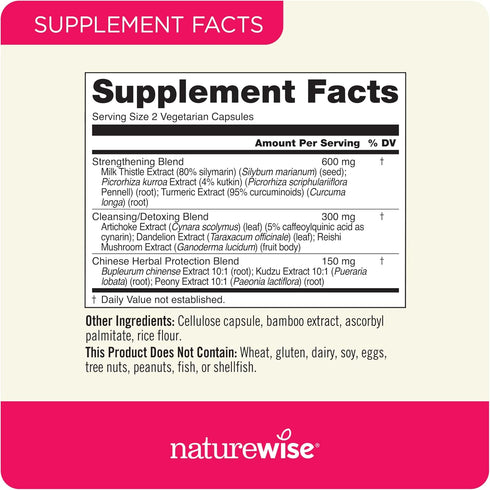 NatureWise Liver Balance Detox Supplement, Triple Repair Formula with Milk Thistle, Vegan - 60 Capsules