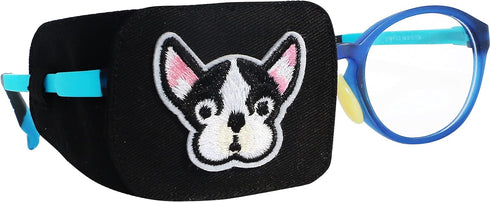 Cotton & Silk Eye Patch for Kids Glasses, Right Eye, Bulldog