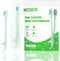 5-in-1 Travel Toothbrush Set - Prepasted Mini Toothbrushes with Toothpaste, Tongue Scrapers, Floss, Pick, Mint, 12 Pack
