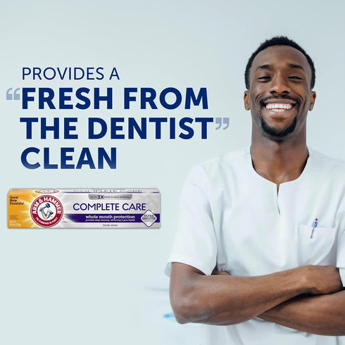 HAMMER 6 Pack, 0.9 Oz ARM & Toothpaste Complete Care Whole Mouth Protection, Fresh Mint, Anticavity Fluoride Toothpaste