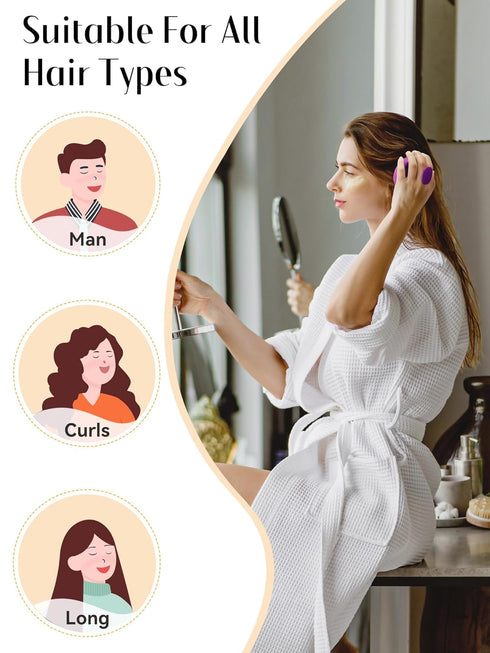 HEETA Hair Scalp Massager for Hair Growth, Shampoo Brush with Soft Silicone Bristles for Dandruff Removal