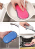 Multi-Purpose Scrub Sponges for Kitchen, Non-Scratch Double-Side Microfiber Sponge with Heavy Duty Scouring Power (Pack