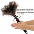 2 Pack Ostrich Feather Duster, 10 Inch Fluffy Natural Feather Duster with Plastic Handle, Extensible Cleaning Supplies