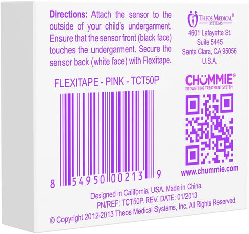 Chummie Flexitape Quick Peel Easy Stick, 60 Count - Pink