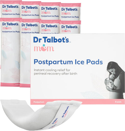Dr. Talbot's Mom Postpartum Ice Pads for Pain Relief - 8-Pack Absorbent Pads for Women After Birth