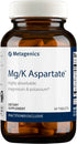 Metagenics Mg/K Aspartate - Electrolyte Supplement with Potassium & Magnesium Aspartate - 60 Tablets, Non-GMO