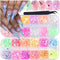 Holographic Nail Art Glitter, Iridescent Flakes and Mermaid Flake Sequins, 12 Grids for DIY Decoration