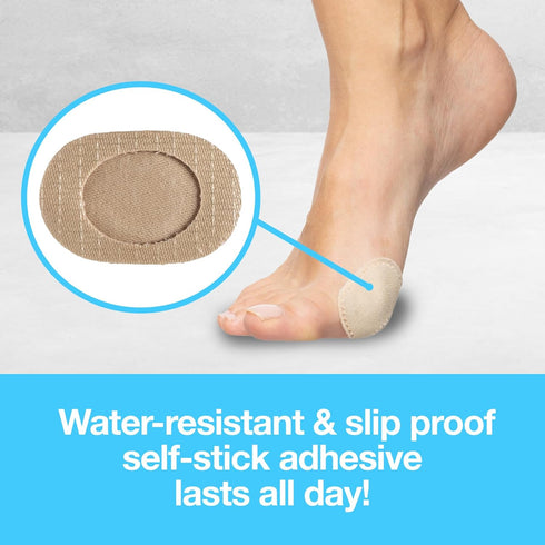 ZenToes Bunion Pain Relief Pads to Wear with Shoes - Moleskin Guards for Men and Women, All-Day Water-Resistant Adhesive