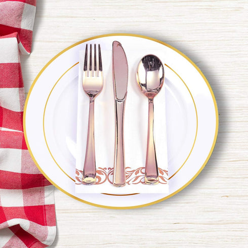 Vplus 400 Pack Disposable Paper Napkins, Premium Quality 3-ply Dinner Napkins, Soft Absorbent Wedding Napkins (Rose