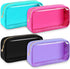 Hushee 4 Pcs Clear Nylon Makeup Bag, Waterproof Travel Toiletry Bag, Zipper Pouch for Women Christmas Gifts