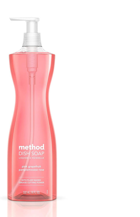 Method Dish Soap, Pink Grapefruit, 18 Ounce, 1 Pack, Packaging May Vary
